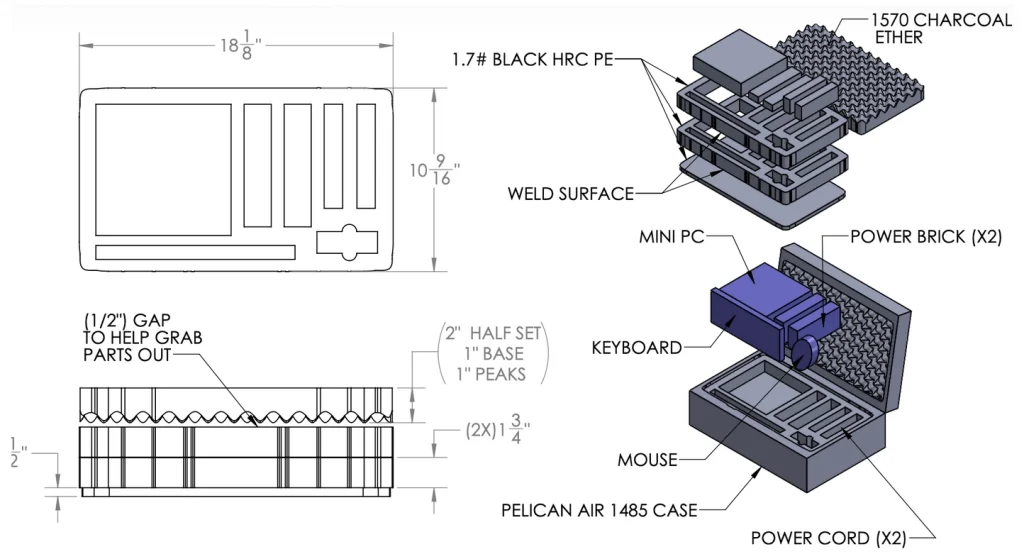custom carry-on PelicanAir 1485 case